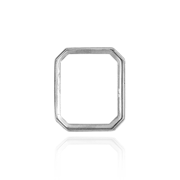 Octagon Shape Low Bezels in Sterling Silver (8.00 x 6.00 mm - 20.00 x 15.00 mm)