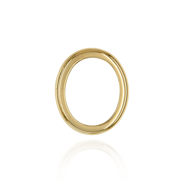 Oval Low Bezels in 14K Gold (5.00 x 3.00 mm - 20.00 x 15.00 mm)