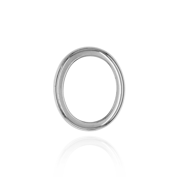 Oval Low Bezels in Sterling Silver (5.00 x 3.00 mm - 20.00 x 15.00 mm)