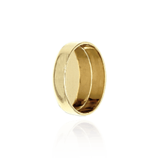 Oval Low Bezels With Closed Back in 14K Gold (5.00 x 3.00 mm - 20.00 x 15.00 mm)