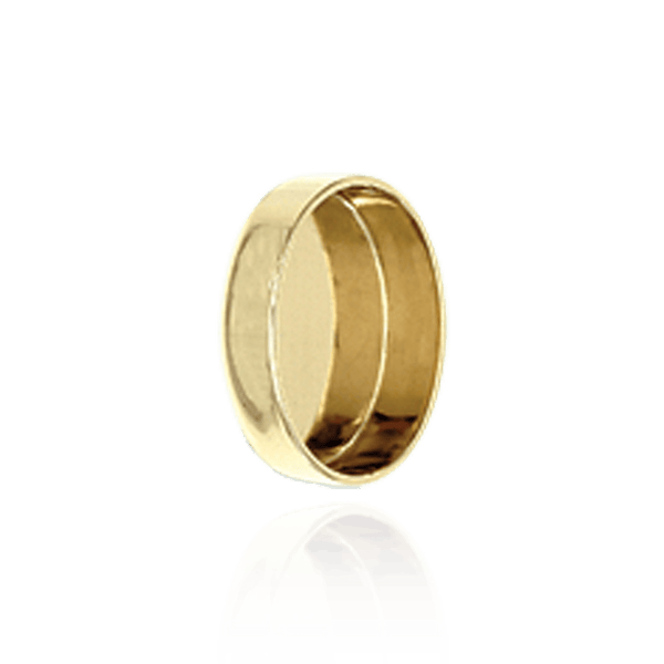 Oval Low Bezels With Closed Back in 14K Gold (5.00 x 3.00 mm - 20.00 x 15.00 mm)
