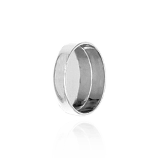 Oval Low Bezels With Closed Back in Sterling Silver (5.00 x 3.00 mm - 20.00 x 15.00 mm)