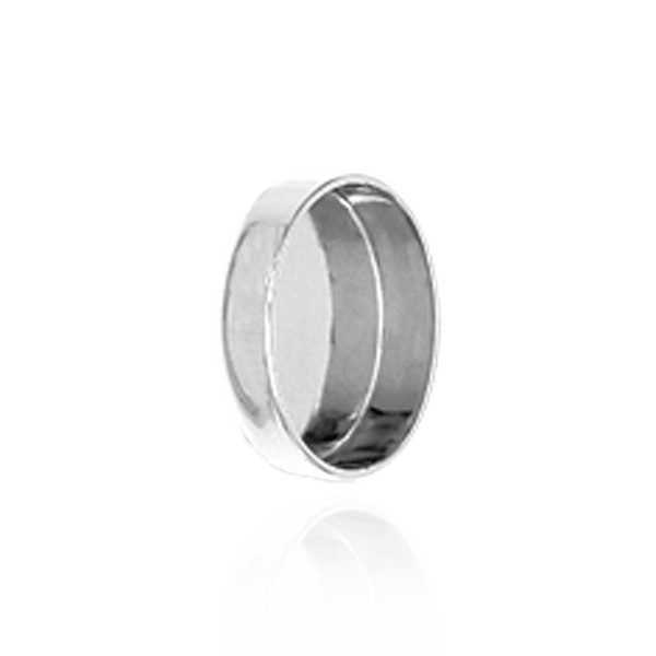 Oval Low Bezels With Closed Back in Sterling Silver (5.00 x 3.00 mm - 20.00 x 15.00 mm)