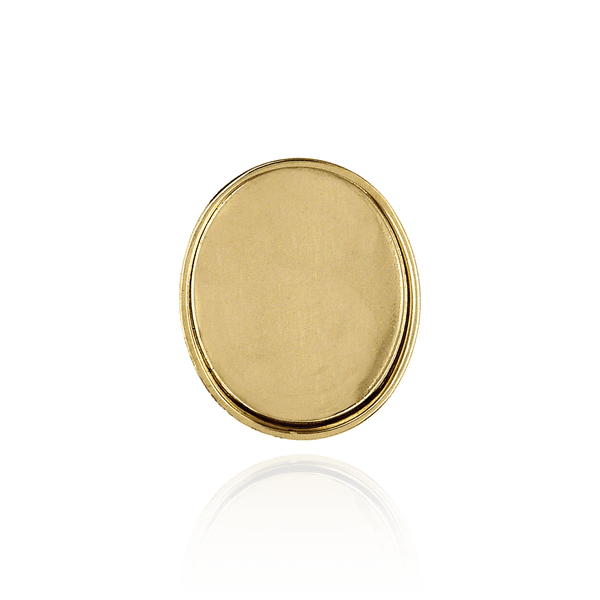 Oval Low Bezels With Closed Back in 14K Gold (5.00 x 3.00 mm - 20.00 x 15.00 mm)