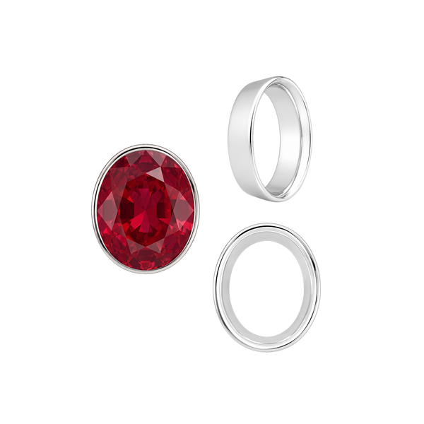 Oval Tapered Bezels in 14K Gold (3.50 x 2.00 mm - 13.00 x 11.00 mm)