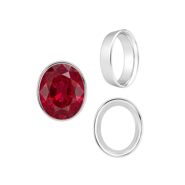Oval Tapered Bezels in 14K Gold (3.50 x 2.00 mm - 13.00 x 11.00 mm)