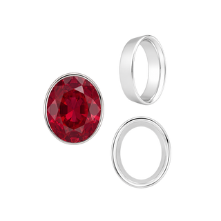Oval Tapered Bezels in Sterling Silver (3.50 x 2.00 mm - 13.00 x 11.00 mm)