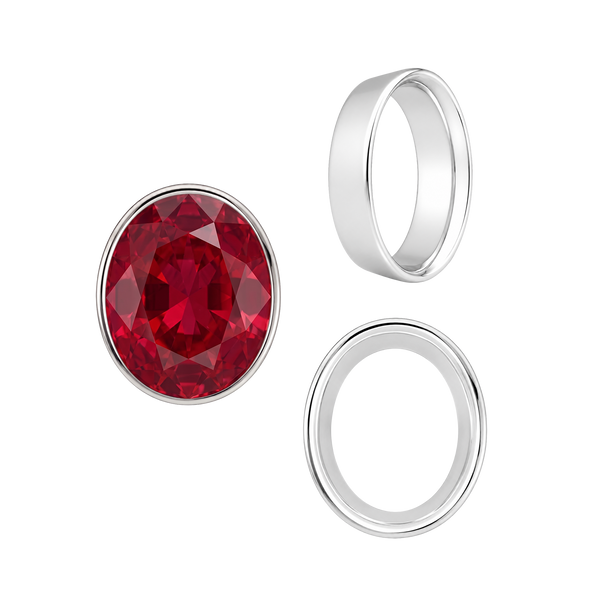 Oval Tapered Bezels in 14K Gold (3.50 x 2.00 mm - 13.00 x 11.00 mm)