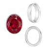 Oval Tapered Bezels in 14K Gold (3.50 x 2.00 mm - 13.00 x 11.00 mm)
