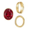 Oval Tapered Bezels in 14K Gold (3.50 x 2.00 mm - 13.00 x 11.00 mm)