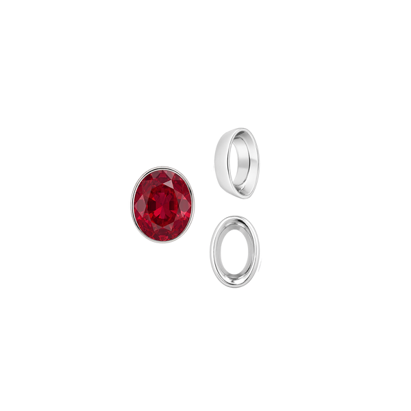 Oval Tapered Bezels in Sterling Silver (3.50 x 2.00 mm - 13.00 x 11.00 mm)