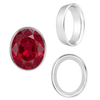Oval Tapered Bezels in 14K Gold (3.50 x 2.00 mm - 13.00 x 11.00 mm)