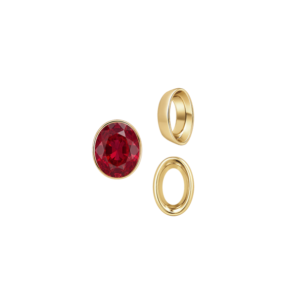 Oval Tapered Bezels in 14K Gold (3.50 x 2.00 mm - 13.00 x 11.00 mm)