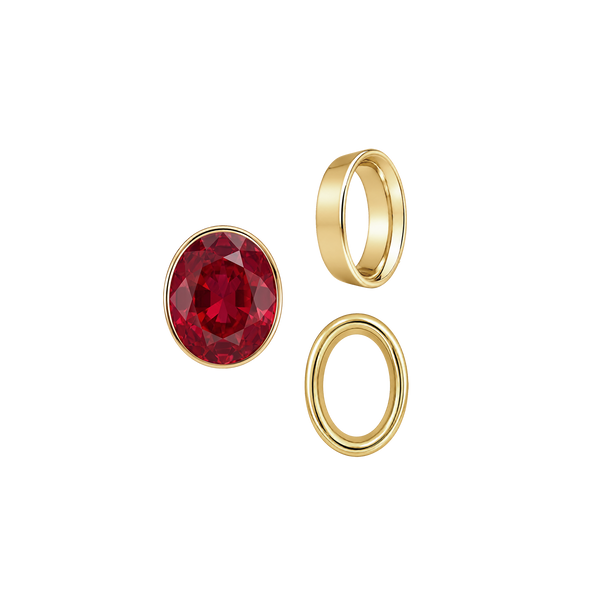 Oval Tapered Bezels in 14K Gold (3.50 x 2.00 mm - 13.00 x 11.00 mm)