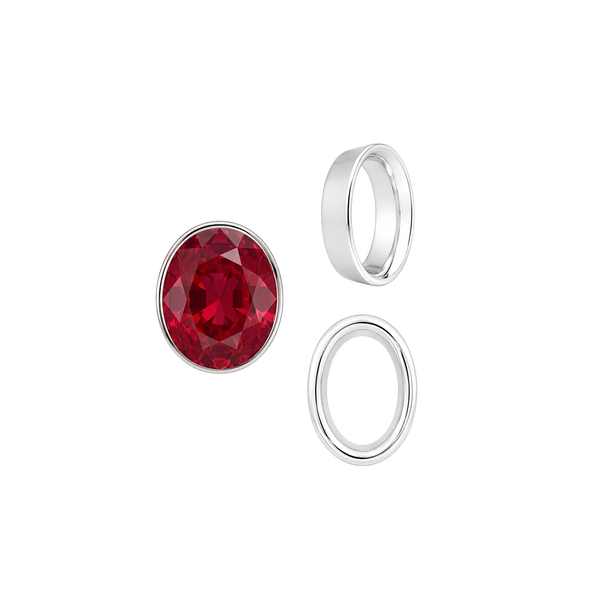 Oval Tapered Bezels in Sterling Silver (3.50 x 2.00 mm - 13.00 x 11.00 mm)