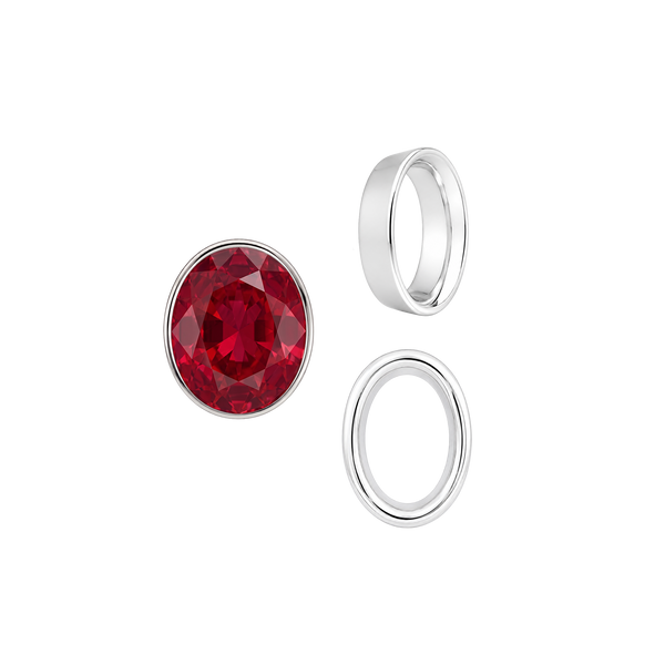Oval Tapered Bezels in 14K Gold (3.50 x 2.00 mm - 13.00 x 11.00 mm)