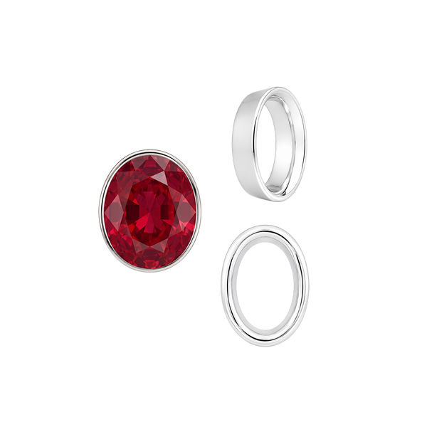 Oval Tapered Bezels in 14K Gold (3.50 x 2.00 mm - 13.00 x 11.00 mm)