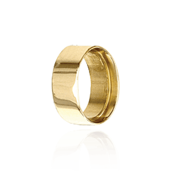 Oval High Bezels With Bearing in 14K Gold (7.00 x 5.00 mm - 9.00 x 7.00 mm)