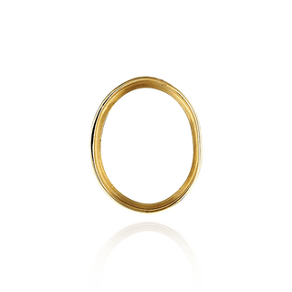 Oval High Bezels With Bearing in 14K Gold (7.00 x 5.00 mm - 9.00 x 7.00 mm)