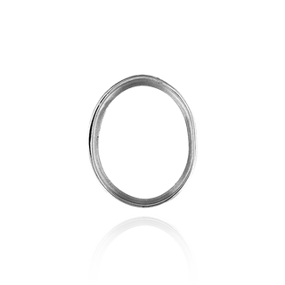 Oval High Bezels With Bearing in Sterling Silver (7.00 x 5.00 mm - 9.00 x 7.00 mm)