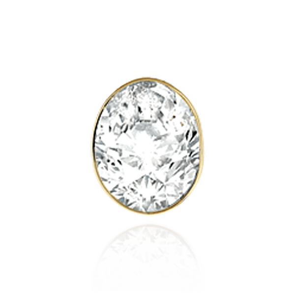 Oval High Bezels With Bearing in 14K Gold (7.00 x 5.00 mm - 9.00 x 7.00 mm)