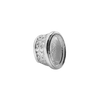 Oval Motif High Bezel in Sterling Silver (6.00 x 4.00 mm - 12.00 x 10.00 mm)