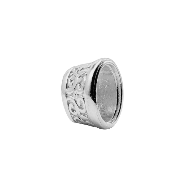 Oval Motif High Bezel in Sterling Silver (6.00 x 4.00 mm - 12.00 x 10.00 mm)