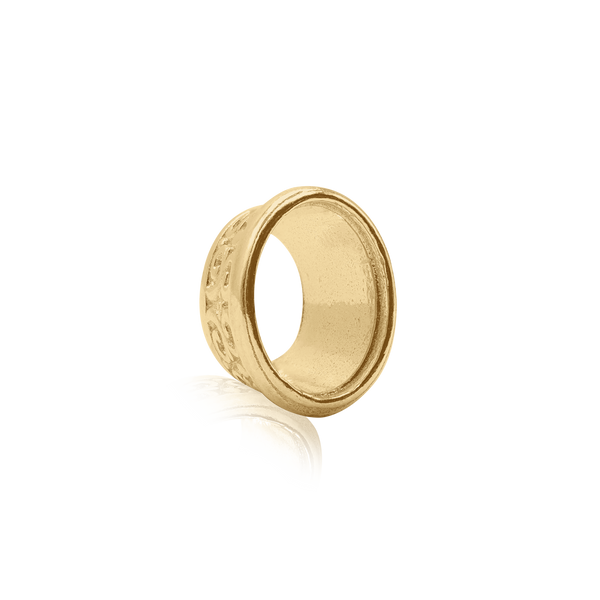 Oval Motif High Bezel in 14K Gold (6.00 x 4.00 mm - 12.00 x 10.00 mm)