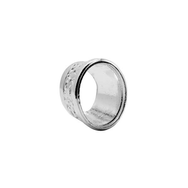Oval Motif High Bezel in Sterling Silver (6.00 x 4.00 mm - 12.00 x 10.00 mm)