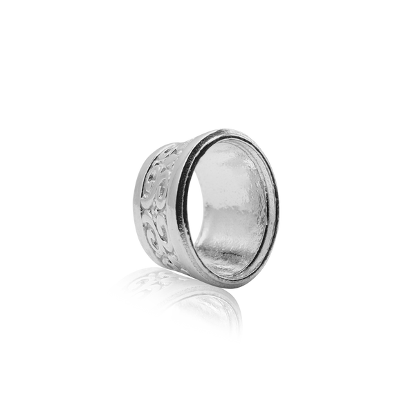 Oval Motif High Bezel in Sterling Silver (6.00 x 4.00 mm - 12.00 x 10.00 mm)