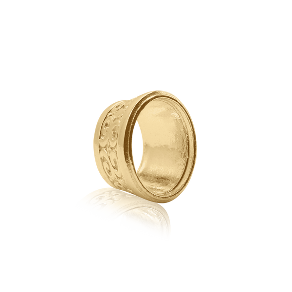 Oval Motif High Bezel in 14K Gold (6.00 x 4.00 mm - 12.00 x 10.00 mm)