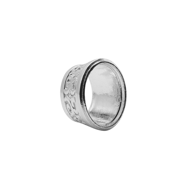 Oval Motif High Bezel in Sterling Silver (6.00 x 4.00 mm - 12.00 x 10.00 mm)