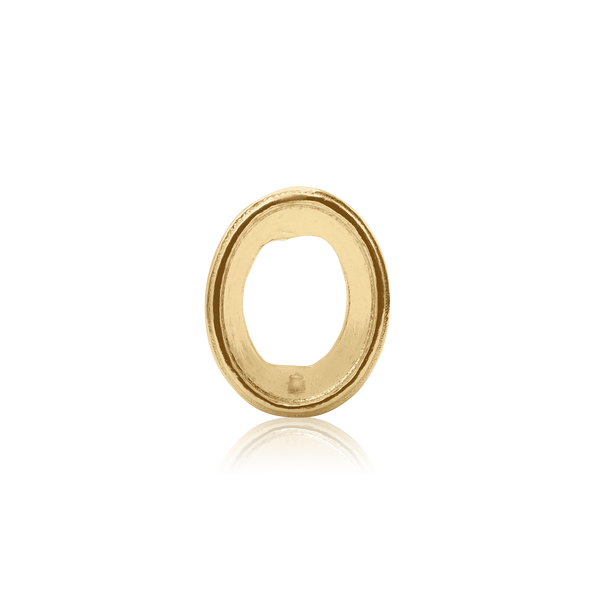 Oval Motif High Bezel in 14K Gold (6.00 x 4.00 mm - 12.00 x 10.00 mm)