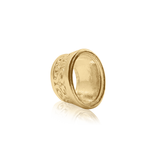 Oval Motif High Bezel in 14K Gold (6.00 x 4.00 mm - 12.00 x 10.00 mm)