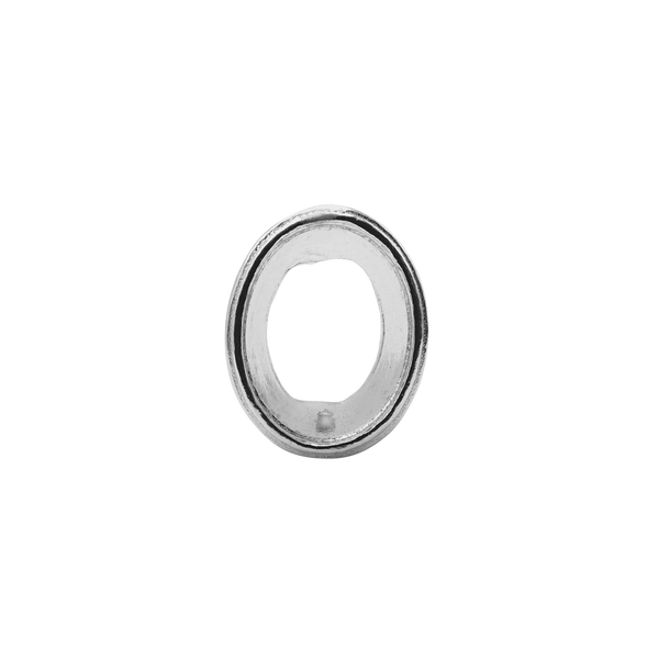 Oval Motif High Bezel in Sterling Silver (6.00 x 4.00 mm - 12.00 x 10.00 mm)