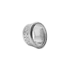 Oval Motif High Bezel in Sterling Silver (6.00 x 4.00 mm - 12.00 x 10.00 mm)