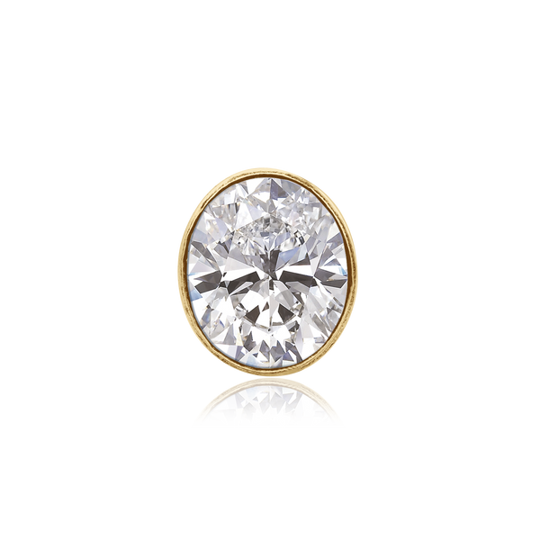 Oval High Bezel with Beaded Detail in 14K Gold (6.00 x 4.00 mm - 12.00 x 10.00 mm)