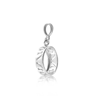 Oval Back-Set Bezel Pendant in Sterling Silver (6.00 x 4.00 mm - 9.00 x 7.00 mm)