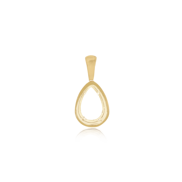 Pear Shape Bezel Pendant in 14K Gold (6.25 x 4.60 mm - 9.00 x 6.50 mm)