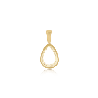 Pear Shape Bezel Pendant in 14K Gold (6.25 x 4.60 mm - 9.00 x 6.50 mm)