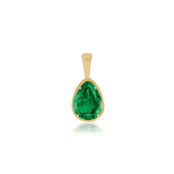 Pear Shape Bezel Pendant in 14K Gold (6.25 x 4.60 mm - 9.00 x 6.50 mm)