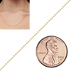 Bulk / Spooled Round Bead Chain in 14K & 18K Yellow Gold (1.00 mm - 4.00 mm)