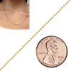 Bulk / Spooled Round Bead Chain in 14K & 18K Yellow Gold (1.00 mm - 4.00 mm)