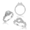 Grace Round 4 Prong Infinity Halo Solitaire