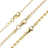 Finished Round Bead Necklace in 18K Yellow Gold (1.20 mm - 2.50 mm)