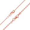 Finished Round Bead Anklet in 14K Pink Gold (1.50 mm - 2.00 mm)