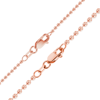 Finished Round Bead Bracelet in 14K Pink Gold (1.50 mm - 2.00 mm)