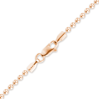 Finished Round Bead Bracelet in 14K Pink Gold (1.50 mm - 2.00 mm)