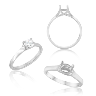 Round 4 Prong Lucida Solitaire