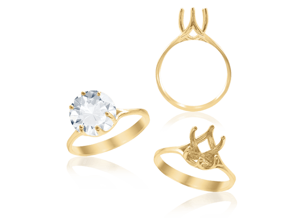 Grace Round 6 Prong Daffodil Solitaire For Diamonds